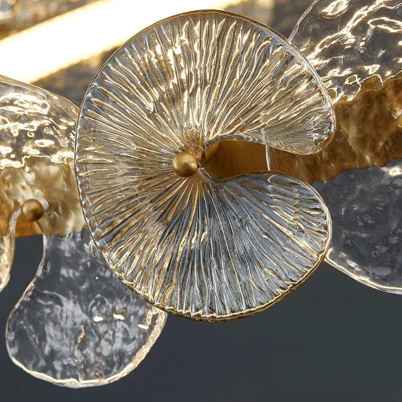 Nordic modern luxury LED chandelier living room dining room bedroom glass chandelier indoor lighting home decoration hanging