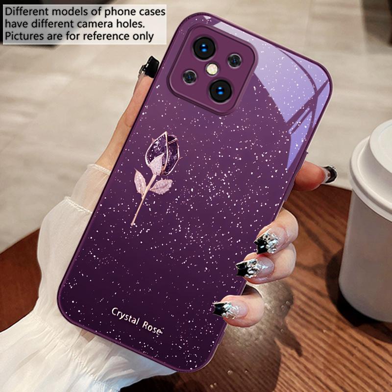 Gradientowy Fioletowy Zapachowy Dla Oppo Find X5 X8 Pro X3 Lite A72 58 73 54S F11 79 Reno 6 4Z 5G Nord N200 Szkło Hartowane Etui na Telefon