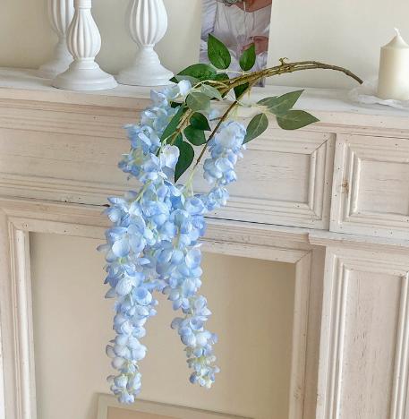 Artificial Wisteria Hanging Flower Decor for Home Garden Wedding