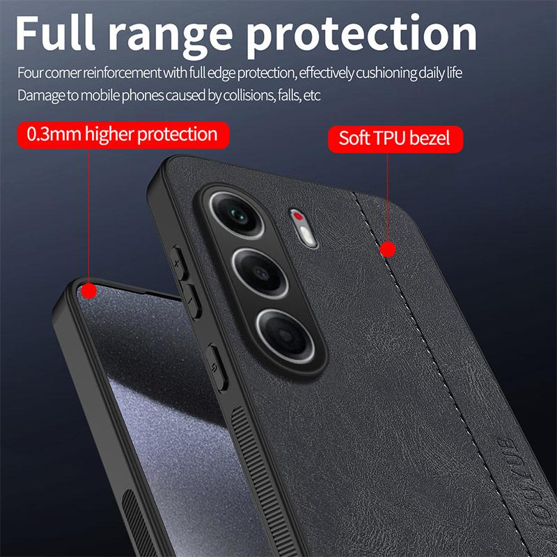 Stitching Color Retro Matte Leather Back Case For Tecno Camon 40 30 Pro Premier 5G Full Cover Camera Protector Anti Slide Shell