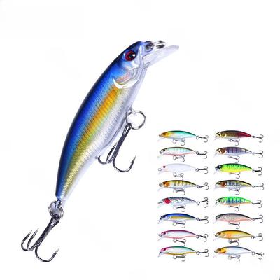 HENGJIA 10-Color Sinking Minnow 6CM/4.3G Bionic Lure, Long-Casting Fishing Lure with 16 Color Options