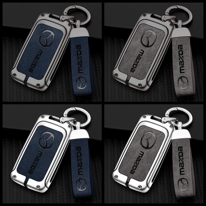 For Mazda Axela Atenza 3 2 6 CX3 CX5 CX30 CX8 CX9 MX5 RX7 RX8 SKYACTIV Zinc Alloy Car Key Holder Remote Protector Car Key Cover