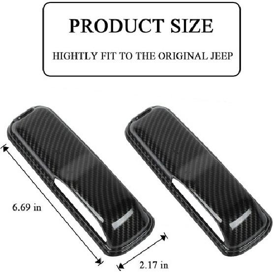 For JL JT Engine Hood Hinge Cover Decor Cover Stickers for Jeep Wrangler JL JT