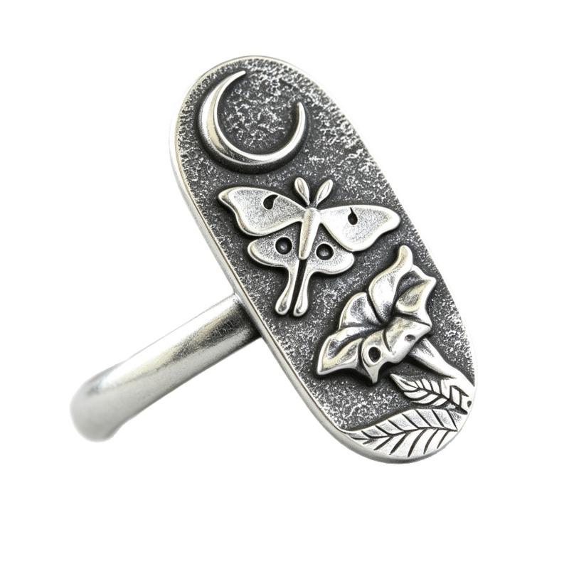 New Creative Butterfly Lady Shield Ring, Simple and Versatile Fashion Hand Jewelry