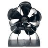 Vnitřní topné řešení Hliníkový teplem aktivovaný 5lopatkový ventilátor pro kamna na dřevo, krby, kamna, Zlepšuje distribuci tepla