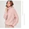 High Neck Knit Sweater Women's Chunky Oversized New Style High Neck Thick Winter Knitwear Casual Long Sleeve Solid Color Sweater