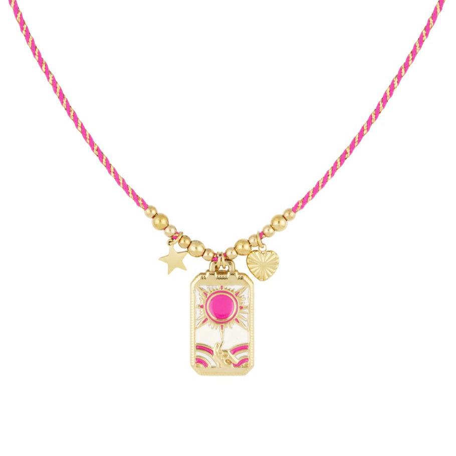 

Fashion Palm Devil S Eye Dripping Oil Color Tarot Necklace Fashion Vintage Beaded Necklace