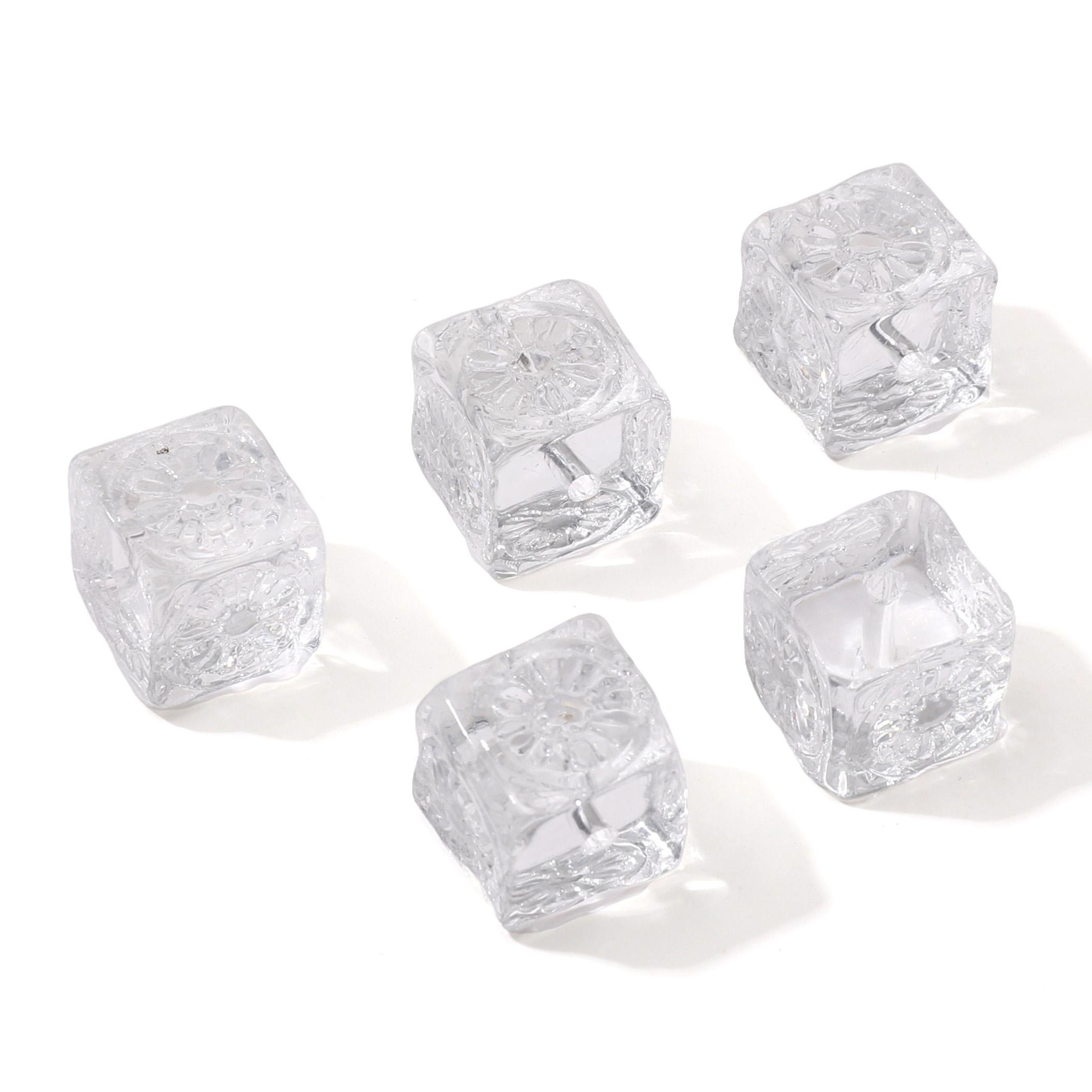

5 шт. стеклянных бусин, бусины-разделители в форме кубика для изготовления ювелирных изделий, браслетов и ожерелий своими руками белый