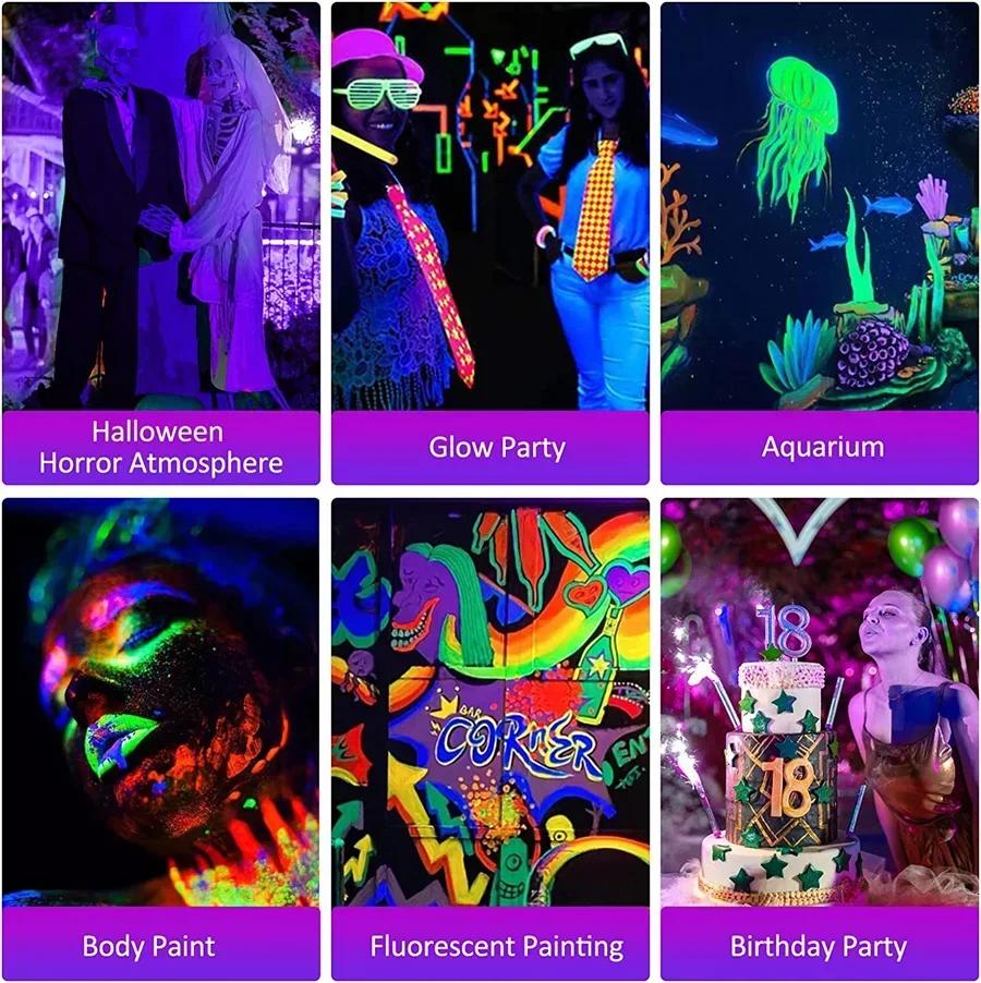 High Power 400W LED UV Black Light 100W 200W 300W UV Flood Light Outdoor 395nm LED UV Blacklight Floodlight for Glow Party Decor