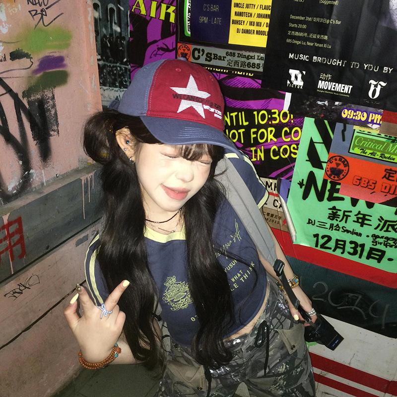 Koreanische lässige amerikanische Briefstickerei Baseballkappe Trendige Street-Baseballkappe Vielseitige Sonnenhut für Reisen