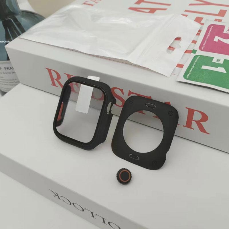 Tempered Glass Cover for Apple Watch Case 45mm 41mm 44mm 42mm Scratch Resistant Protective Cover iWatch Series 8 7 SE 9 6 5 4 3