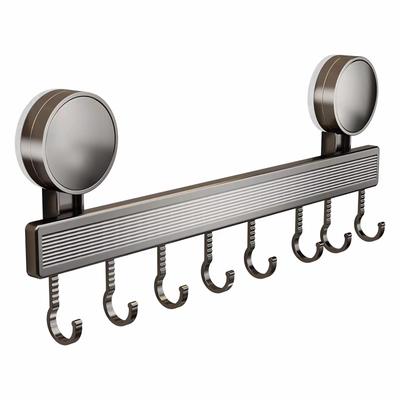 SinfoniaA Haken für Küchenutensilien, Wandhalterung, selbstklebend, mit Saugnapf, Küchenaufbewahrungshaken aus Aluminium, wasserdicht, rostfrei, kein Bohren erforderlich, Kochutensil