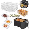 1/2/3 Peças Rack para Air Fryer Empilhável Grelha Quadrado de Aço Inoxidável Para Forno Grelhador Cozedor a Vapor Cozinheiro Churrasco Utensílios de Cozinha Ferramenta de Cozinha