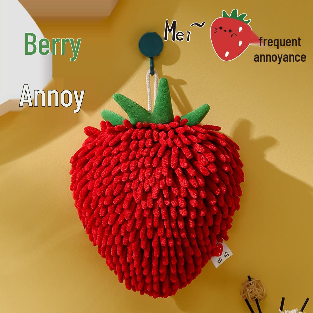 Dopamine Chenille Big Eyes Hand Towel: Festive, Creative, and Cute Hanging Towel for New Year