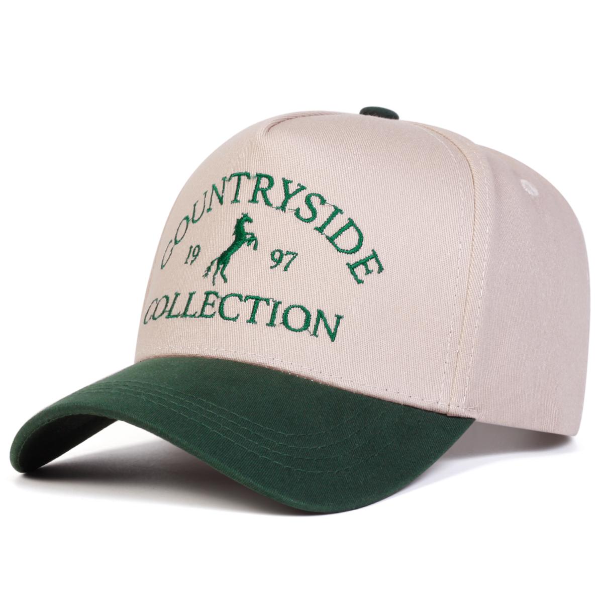

Унисекс КОЛЛЕКЦИЯ COUNTRYSIDE 1997 Вышитые бейсболки для улицы Регулируемая весенне-осенняя повседневная солнцезащитная шляпа зелёный
