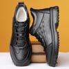 Fashion Winter Snow Boots Outdoor Plush Warm Men Boots Leather Mens Snow Boots Non-slip Ankle Boots Lace-Up Outdoor Men Business Shoes