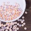 10pcs AB Magic Color Five Petal Shell Flower Receptacle DIY Hairpin Bracelet Earrings Material