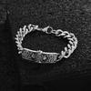 European and American Retro Cross Star Men's Thick Titanium Steel Bracelet - Hip Hop Punk Style