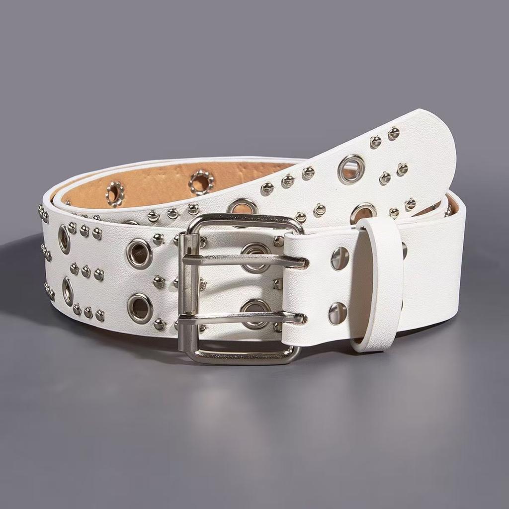 New Trendy Belt, Fashionable and Personalized Star Willow Nail Youth Belt Punk Needle Buckle Casual Pants Belt