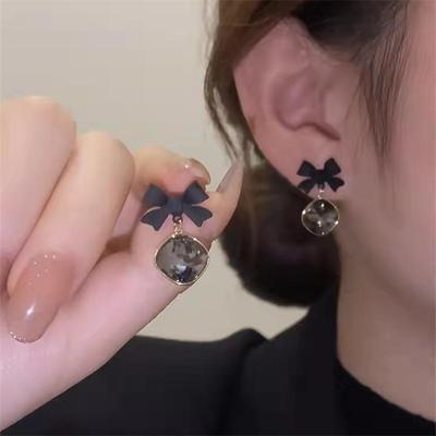 Fashion Black Bow Dangle  Earrings for Women's Earrings Jewelry Girl Gift Brincos