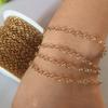 Vintage 14K Gold Filled 3.1mm Belcher Rolo Bulk Chain Spool for Women Bracelet Necklaces Jewelry Making