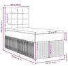 VidaXL Sommier à lattes de lit avec matelas Gris foncé 100x200cm Tissu 3291968