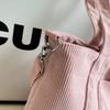 Solid Color Canvas Tote Bag Large Capacity Crossbody Bag Corduroy Shoulder Bag  All-match