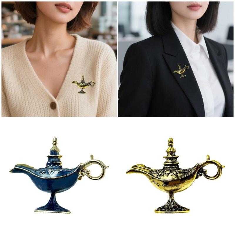 Stabile Teekanne Brooch im antiken Stil Leicht Sicheres Klick-System Anstecknadel Für Lässige Formelle Outfits