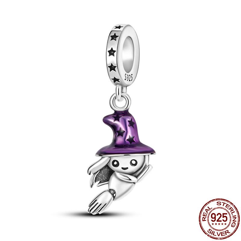 Copper Purple Series Pony Bear Butterfly Shape Charm Beads For 3Mm Original Bracelet Diy Women Jewelry Gift