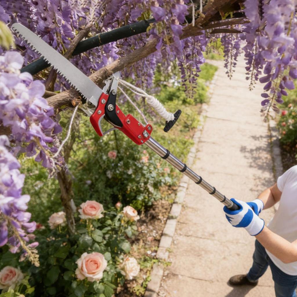 Tree Pruner Pole Saw Lightweight Trimmer Scissors Extendable Tree Pruner For Backyard Orchards Flowers Vineyards Large Farmlands