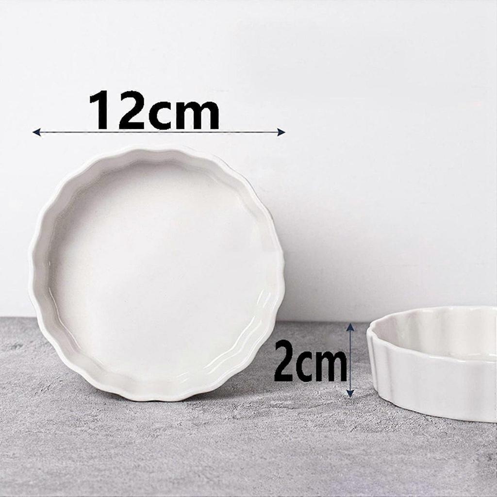 5 Oz Creme Brulee Ramekins, Round Fluted Quiche Dishes Tart Pan, Oven Safe Ramekins for Baking, Souffle, Ramekins 12Pack
