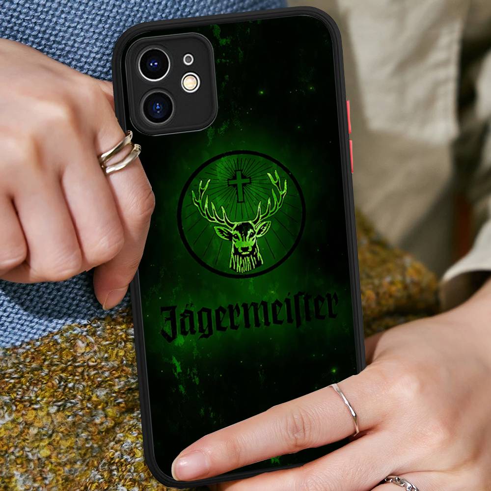 Heißes J-JaegermeisterS Handyhülle Für iPhone 16 15 14 11 12 13 Pro Max Plus 12 XS Max Rückabdeckung Mattes Case
