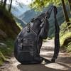 Echte Leder Herren Brusttasche, Retro Hüfttasche, Große Kapazität Einzelne Schulter Crossbody Tasche