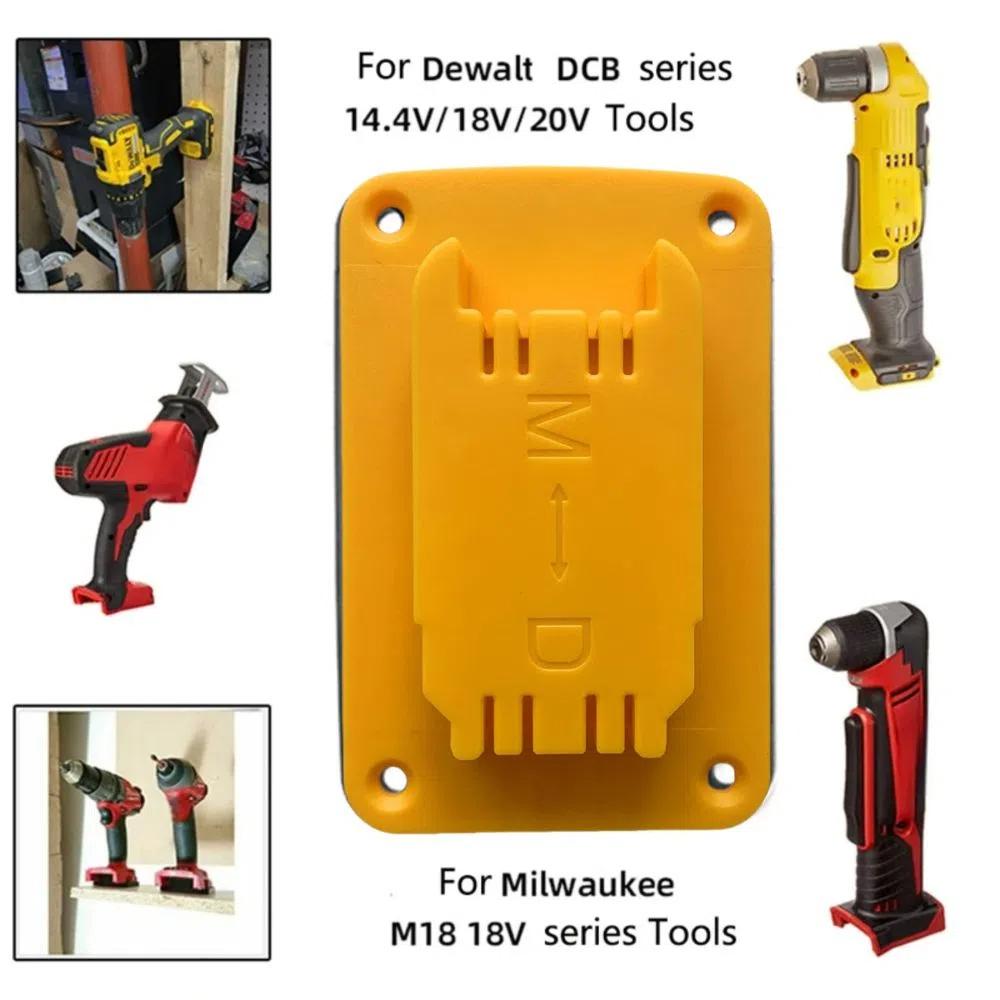 Veggfeste Verktøyholder med Skruer Verktøyfeste For Dewalt/Milwaukee 14.4/18V/20V
