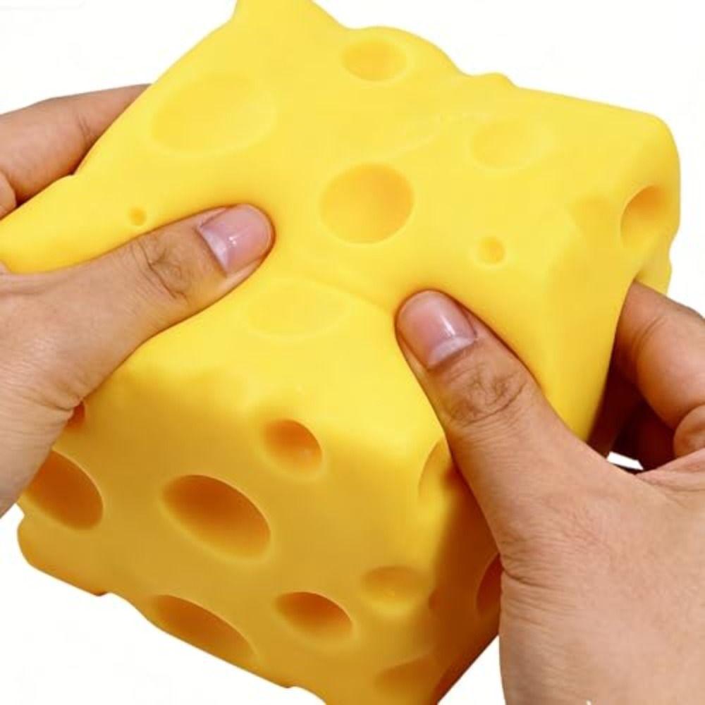Sensory Stress Relief Big Cheese Squishy Soft Novelty Food Theme Cheese Cubes Toys