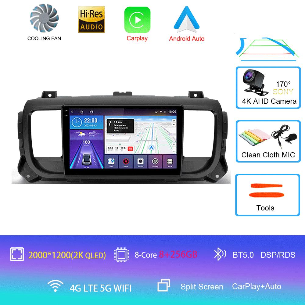 Android 14 Carplay For Citroen Jumpy III 3 SpaceTourer 1 For Peugeot Expert 3 2016 2017 2018 - 2021 Multimedia Player Car Radio