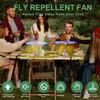 New Smart Electric Powered Indoor and Outdoor Diet Fly Repellent Fan Insect Fly Trap Fan Mosquito Repellentr Plastic Flying Fan