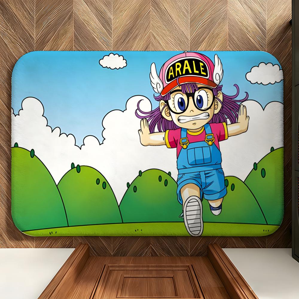 Anime D-Dr. S-Slump Floor Mat Soft Flannel Floor Mat  Suitable for Entryways, Living Rooms, Bedrooms, and Bathrooms