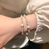 A Niche Retro Light Luxury Double-layer Stacked Magnetic Buckle Shaped Bead Bracelet