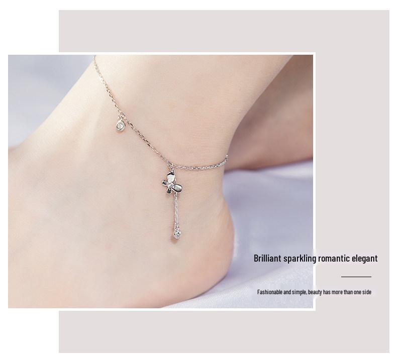 Japanese Korean Fashion Women's Anklet - High-End Simple Forest Style Cute Leg Chain