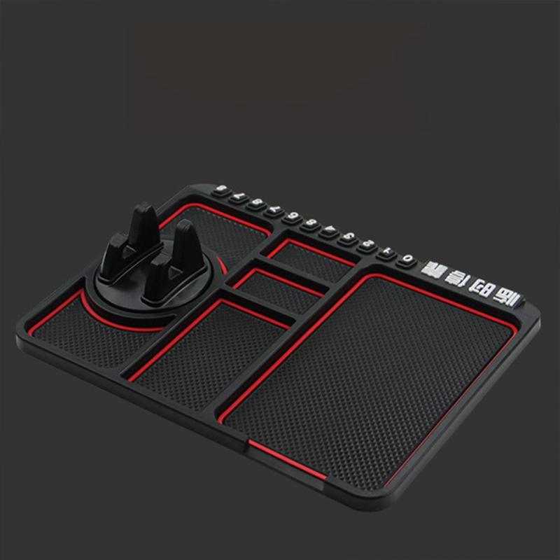 Support de téléphone multifonctionnel pour tableau de bord de voiture, tapis antidérapant, plaque de support universelle pour