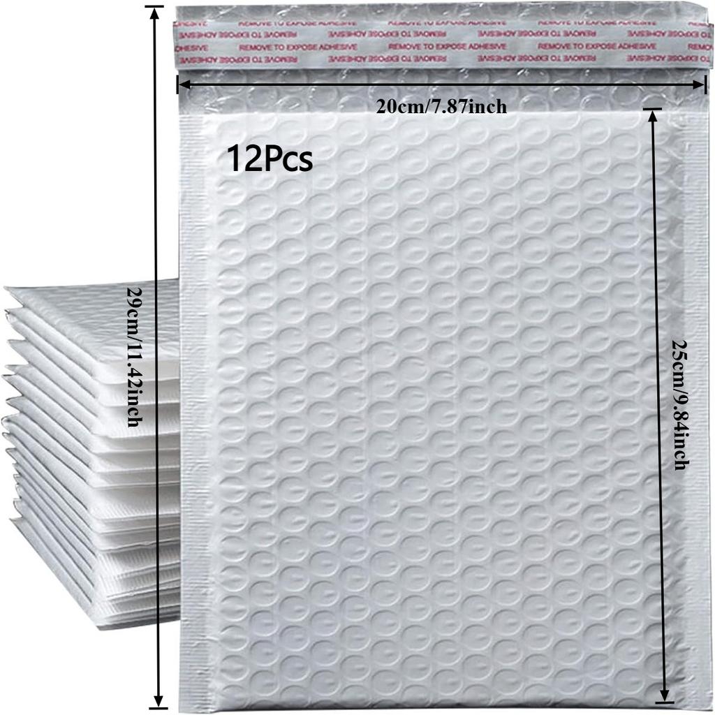 12-25 Pack Bubble Mailers Shockproof - Self-Seal Lightweight Padded Envelopes for Safe Shipping Jewelry, Phones, Gifts & Fragile Items