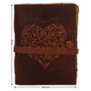 Vintage Leather Journal Book Of Shadow Grimoire Antiik Deckle Paber Heart