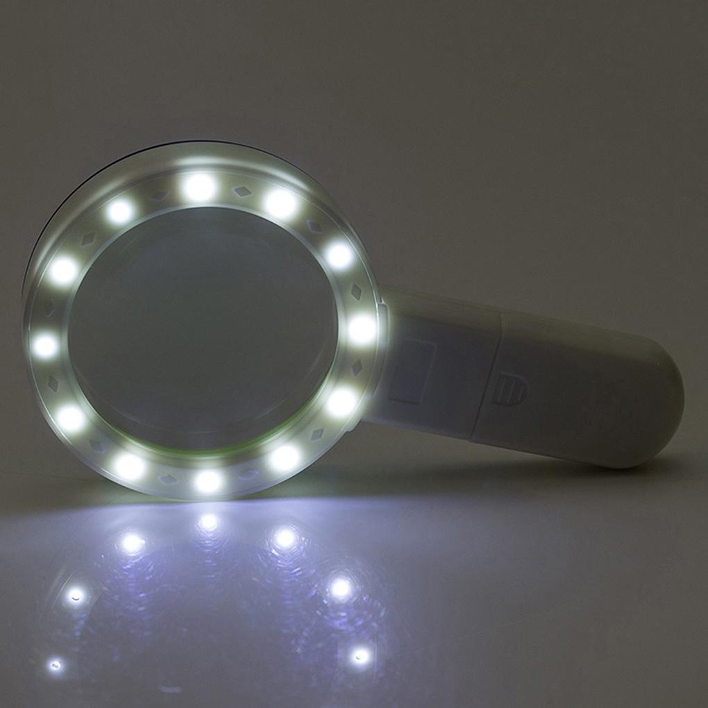 Handheld 30x Illuminated Magnifier Microscope Magnifying Glass Aid Reading For Seniors Loupe Jewelry Repair Tool With Led
