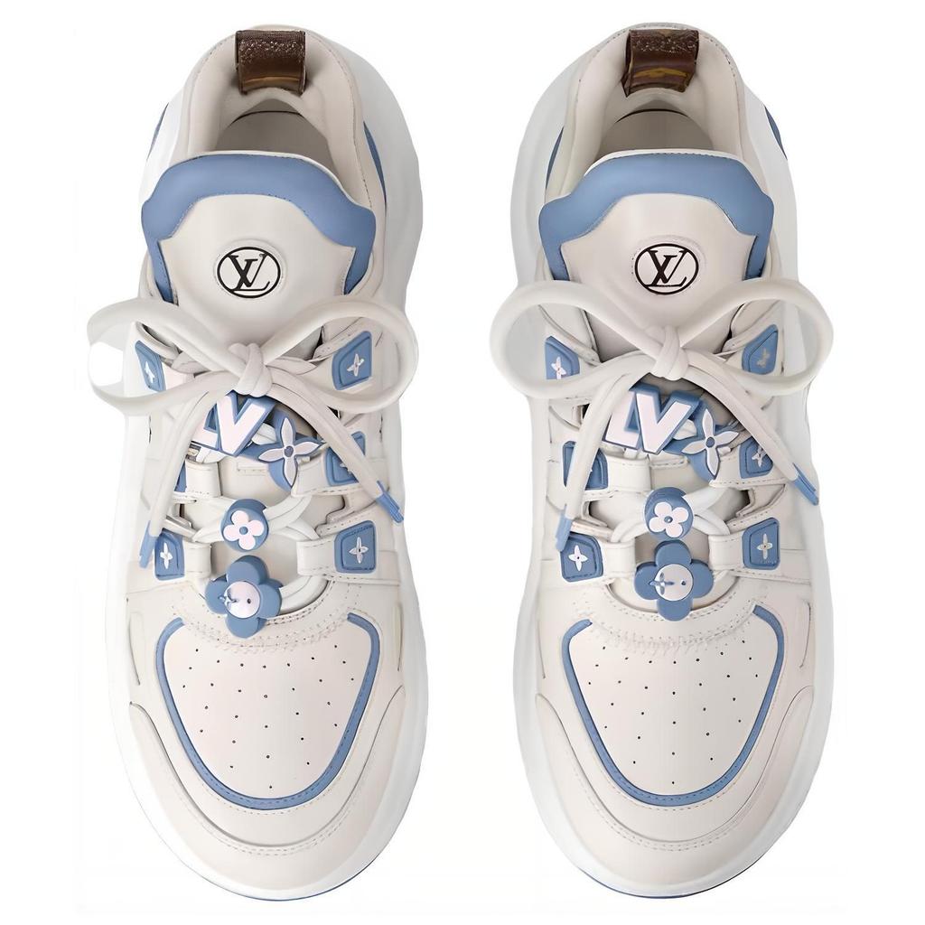 Louis Vuitton Archlight Low Top Casual Shoes Women's White Blue 1AD28F