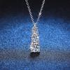 High-End Moissanite Pendant Necklace: Elegant Fairy Style Clavicle Chain with Diamond-Set Design for Women