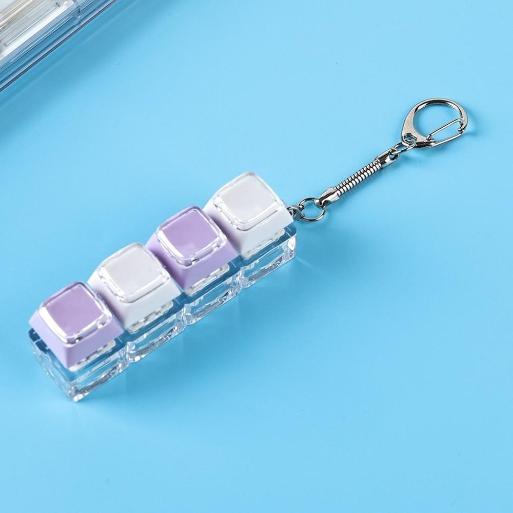 Bag Charms Keyboard Fidget Keychain Funny Pendant Fidget Clicker Toy Desktop Accessory