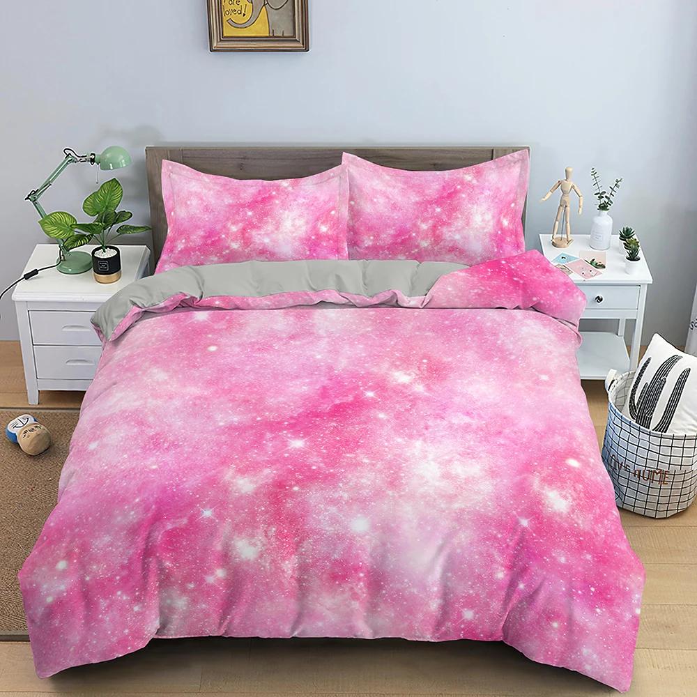 3D Starry Sky Duvet Cover Set Luxury Galaxy Printed Bedding Set King Queen Full Quilt Cover With Pillowcase Bedroom Decor