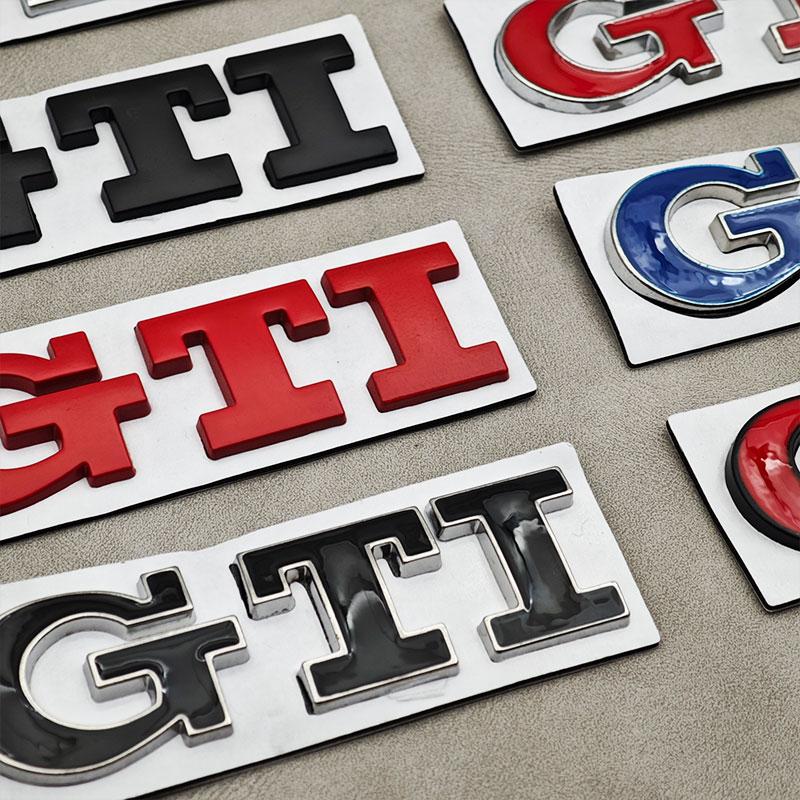 Nuevo emblema GTI de metal 3D para Volkswagen VW (modelo 2026) para maletero trasero. Compatible con Volkswagen VW Golf 4, 5, 6, 7, 8, Polo, Jetta, Tiguan y Pass.