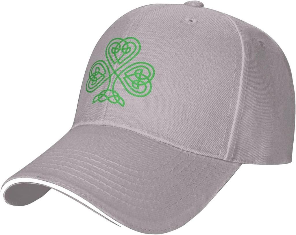 Celtic Knot Shamrock Irish Baseball Cap Adjustable Polyester Casual Summer Hat Adult Unisex
